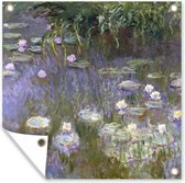 Tuin poster Waterlelies - Claude Monet - 200x200 cm - Tuindoek - Buitenposter