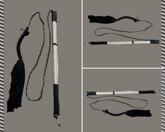 Hondenspeelgoed, Flirt Pole maat 1 in de kleuren offwhite, zwart, bruin. Hondenhengel - hondenspeelgoed - Hondentraining - hondenspeelhengel - trektouw - spelen en leren - dog training - ShukoGear by MadeByShuko