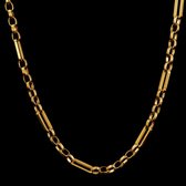 Laura Ferini Dames Ketting Valentina Goud - Goudkleurige Schakelketting - 18K Geelgoud Verguld - Halsketting - Collier - Sieraad - Accessoires - Dames Schakelketting