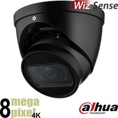 Dahua Beveiligingscamera - IP Camera Dome - 4K - WizSense - Starlight - Slimme Bewegingsdetectie - Audio - Microfoon - Zwart - 2.8mm Lens
