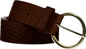 DEELUXE Leren riem met opengewerkte detailsAMAEL Cognac
