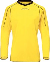 Masita | Sportshirt Heren Lange Mouw - Striker Voetbalshirt Fitness Shirt- Hardloopshirt Heren - Wedstrijdshirt - sneldrogend - YELLOW/BLACK - 140