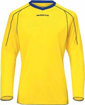 Masita | Sportshirt Heren Lange Mouw - Striker Voetbalshirt Fitness Shirt- Hardloopshirt Heren - Wedstrijdshirt - sneldrogend - YELLOW/ROYAL BL - L