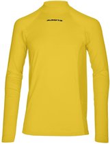 Masita | Thermoshirt Dames Lange Mouw Colshirt Skin Trainingsshirt Heren Kind Unisex 100% Polyester Sneldrogend - geel - L