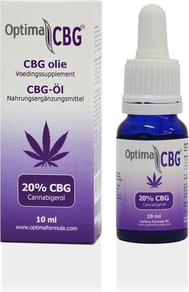 CBG olie 20%, Optima Formula, 100% zuivere CBG olie, 10ml, Cannabigerol