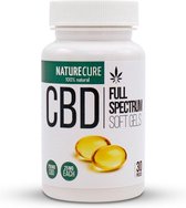 Nature Cure CBD Soft Gels -25 mg each- Full Spectrum 30 stuks
