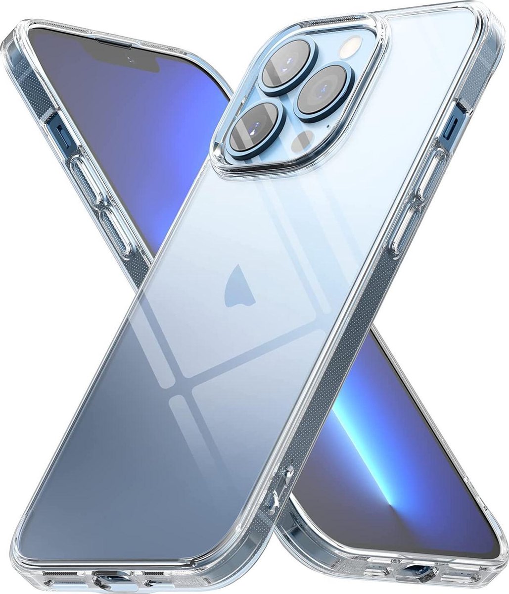 HB Hoesje Geschikt voor Apple iPhone 13 Pro Max - Transparant - Siliconen Back Cover