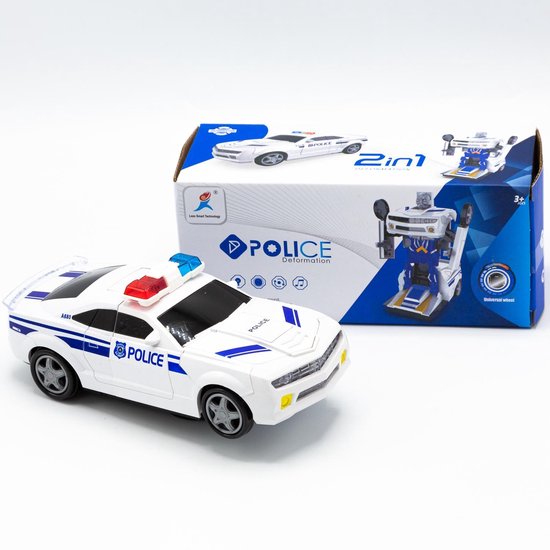 TOBOT Mini W transformateur Robot Police Voiture Figurine 