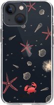 Casetastic Apple iPhone 13 mini Hoesje - Softcover Hoesje met Design - Sea World Print