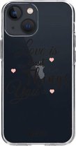 Casetastic Apple iPhone 13 mini Hoesje - Softcover Hoesje met Design - Love is about Print