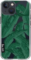 Casetastic Apple iPhone 13 mini Hoesje - Softcover Hoesje met Design - Banana Leaves Print