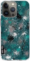 Casetastic Apple iPhone 13 Pro Hoesje - Softcover Hoesje met Design - Paint Splatter Dark Green Print