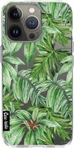 Casetastic Apple iPhone 13 Pro Hoesje - Softcover Hoesje met Design - Transparent Leaves Print