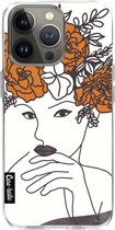 Casetastic Apple iPhone 13 Pro Hoesje - Softcover Hoesje met Design - Flower Girl Lines Print