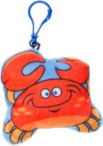 sleutelhanger krab junior 6 cm pluche rood