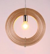 Groenovatie Ring Houten Design - Hanglamp - E27 Fitting - ⌀50cm - Naturel
