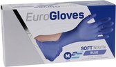 Handschoen EuroGloves Soft Nitril Poedervrij Blauw 100st L