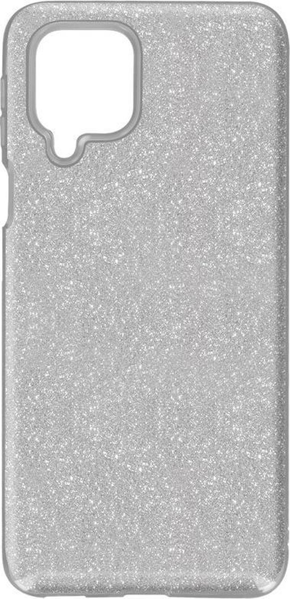 Backcover Hoesje Geschikt voor: Samsung Galaxy A42 5G Hoesje Glitters Siliconen TPU Case Zilver - BlingBling Cover