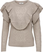 JACQUELINE DE YONG JDYFRANCE L/S FRILL PULLOVER KNT Dames Trui - Maat XS