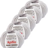 Basic Merino - kleur 38_Zeer licht grijs - bundel 5 bollen 50 gr.  van 120 m.