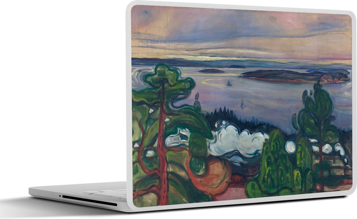 Afbeelding van product SleevesAndCases  Laptop sticker - 13.3 inch - Treinrook - Edvard Munch