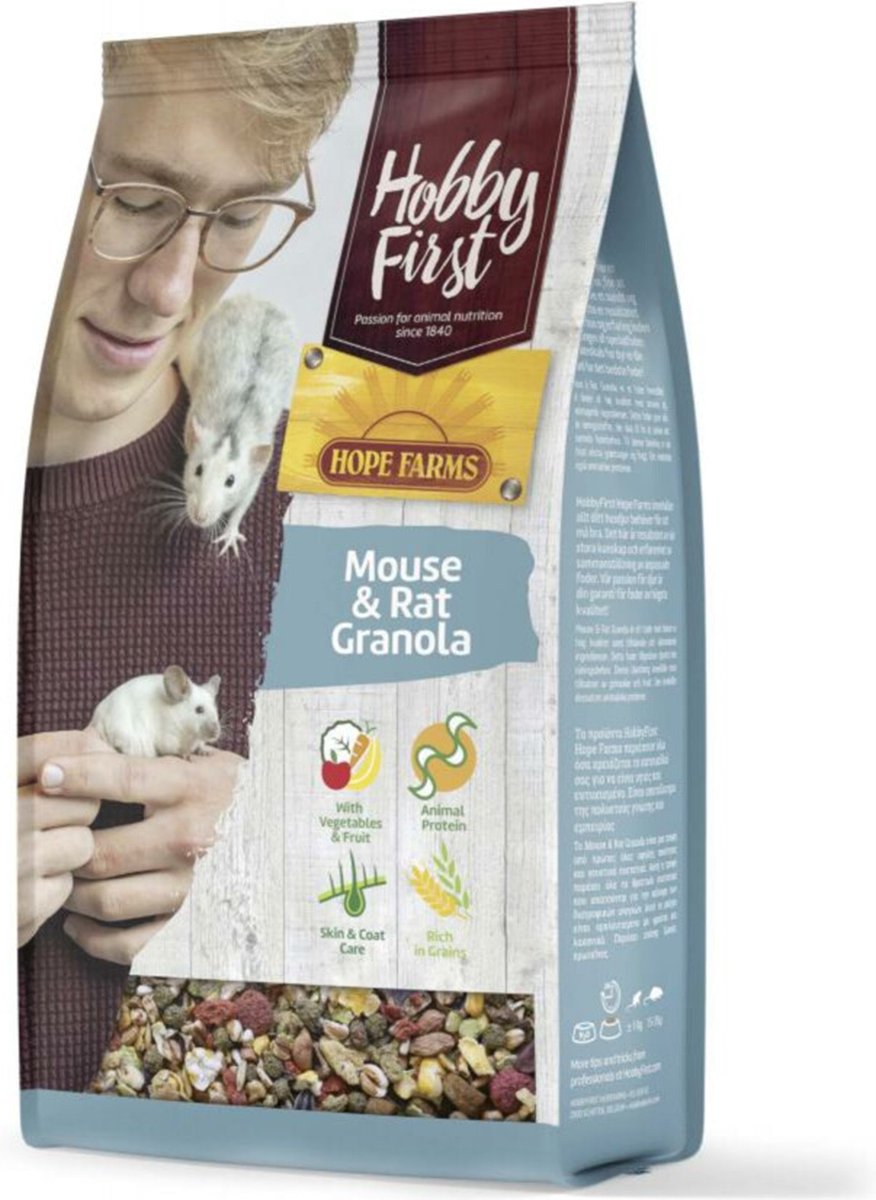 HobbyFirst Hope Farms Muis & Rat Granola - 6 x 800 gr - Voordeelverpakking