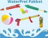 6- delig WaterPret Pakket | Zwem- en Strandfestijn Pakket |Met o.a. strandbal, waterpistool, 2x waterspuit