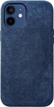 Alcanside Full Alcantara Backcover Hoesje - Geschikt voor iPhone 12 Mini - Ocean Blue