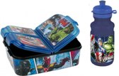 Marvel Avengers 3 vaks brooddoos/broodtrommel + drinklfles 400 ml