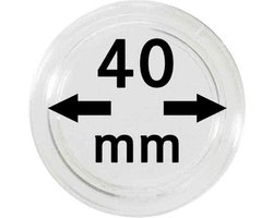 Lindner Hartberger muntcapsules Binnendiameter Ø 40 mm (10x) voor penningen tokens capsules muntcapsule Geschikt voor: 1 OZ China Panda Britannia Mexican Libertad Zilver