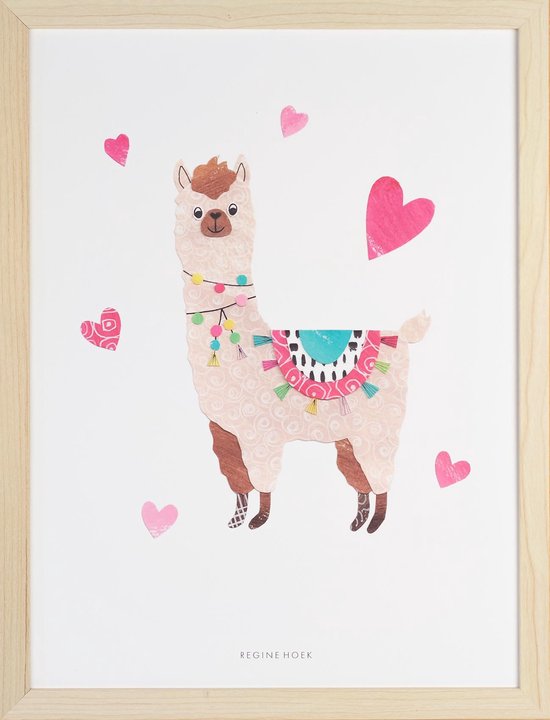 Poster - Alpaca poster 30x40cm - Lama poster - Kinderkamer