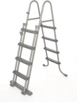 Zwembadladder 4 treden hoogte 122cm, zwembadtrap