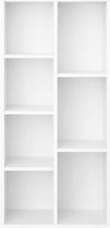 Segenn's boekenkast  - met 7 vakken -  open staande plank -50 x 24 x 106 cm  - wit