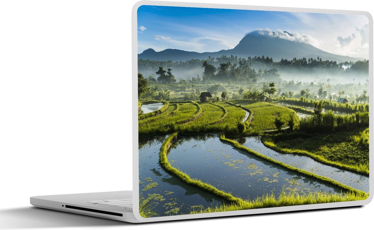 Laptop sticker - 15.6 inch - Rijstvelden op Bali - 36x27,5cm - Laptopstickers - Laptop skin - Cover