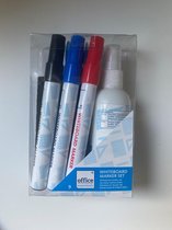 Whiteboard Marker Set ( Inclusief 3 stiften 1 wisser 4 magneten 1 fles reiniging)