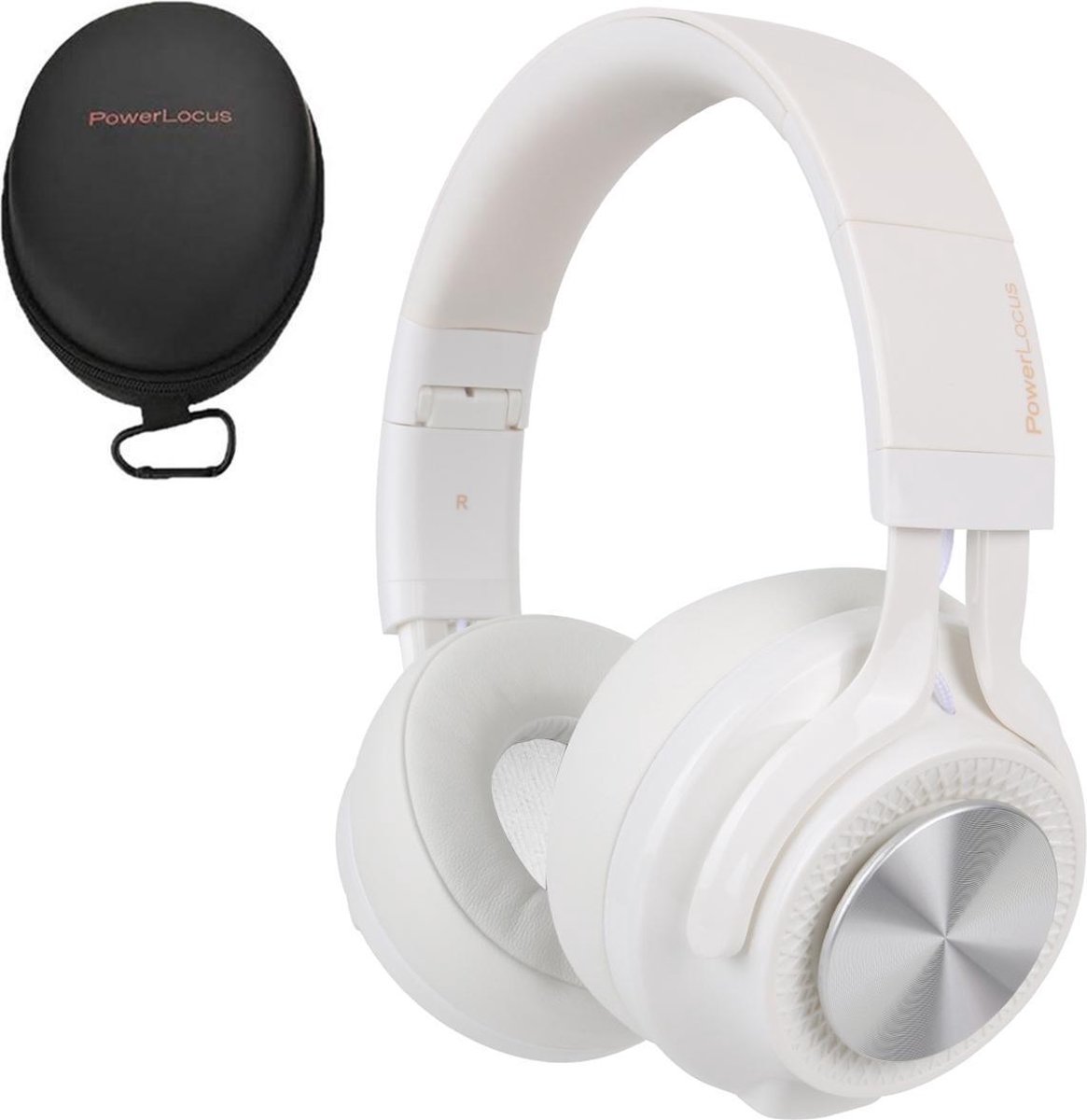 PowerLocus P6 sans fil Sur- Ear Pliable - Casque audio Bluetooth -  Microphone - Zwart