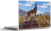 Laptop sticker - 17.3 inch - Wolf - Steen - Arizona - 40x30cm - Laptopstickers - Laptop skin - Cover