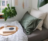 Mori Concept - Essential zijde kussensloop - 60x70 - Moss Groen - 100% Moerbei zijde Voorkant – Mulberry Silk Pillowcase