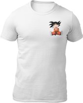 Dragonball Z - Little Goku - Heren T-Shirt - Getailleerd - Katoen - Ronde Hals