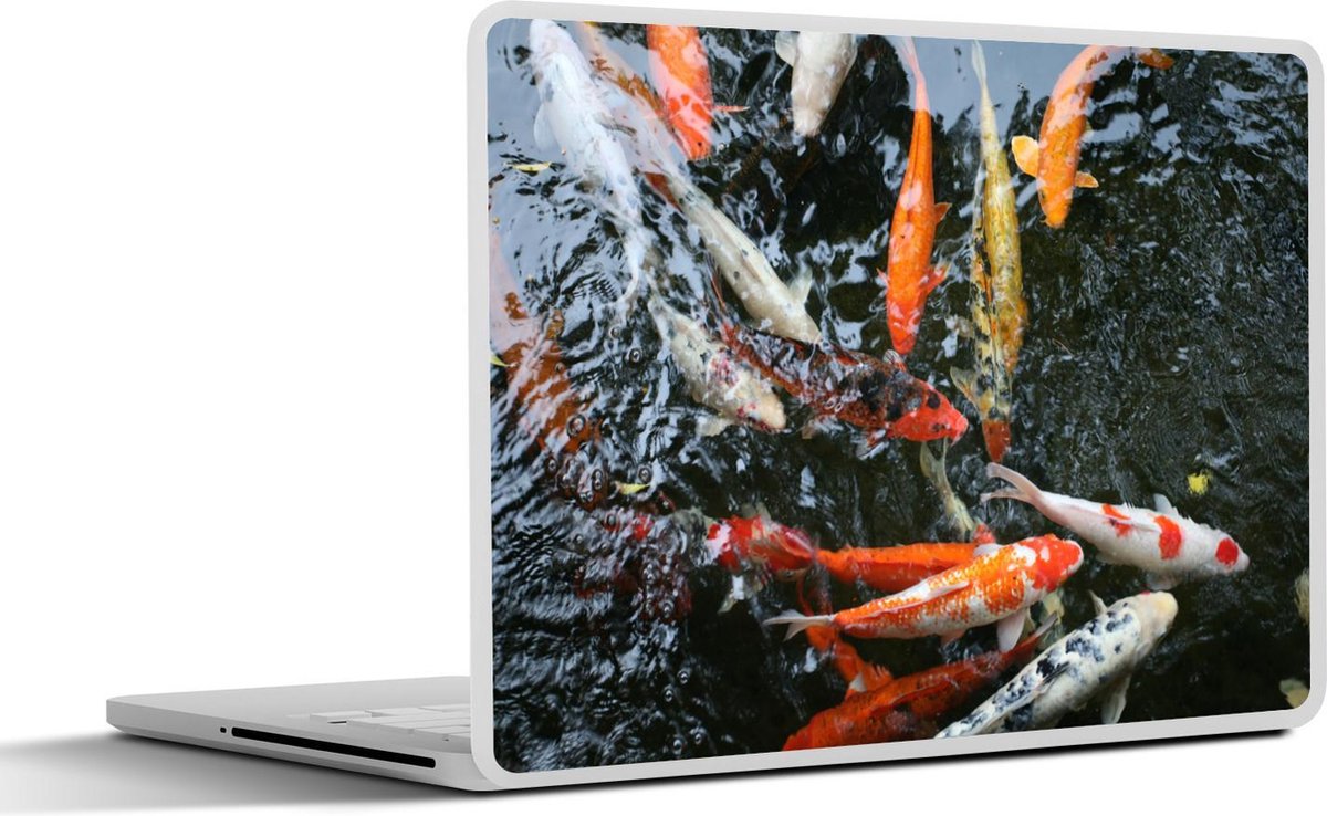 Laptop sticker - 11.6 inch - Een grote groep koi karpers - 30x21cm - Laptopstickers - Laptop skin - Cover