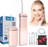 Denarius waterflosser- Portable Monddouche - IPX 8 Waterproof - Tandplak verwijderaar - Tandsteen verwijderaar - 3 Reinigingsstanden - 4 Opzetstukjes - Incl. Travelbag