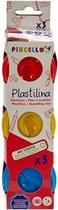 Pincello Kleiset Junior 4,5 Cm Klei Geel/blauw/rood 3-delig