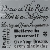 Powertex stencil 30x30cm dance in the rain