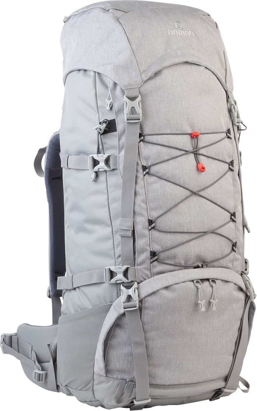 NOMAD® Karoo SlimFit 65 L Backpack - Easy Fit Explorer - mist grey - Gratis...