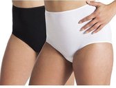 UnderWunder Maxislip - menstruatie ondergoed – incontinentie vrouw (duo pack) - Zwart/Wit maat 48/50
