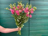 Roze Lisianthus | Bloemenmaker - Eustoma - roze - 10 stelen - 60 cm