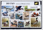 Eenden – Luxe postzegel pakket (A6 formaat) : collectie van 100 verschillende postzegels van eenden – kan als ansichtkaart in een A6 envelop - authentiek cadeau - kado tip - gesche