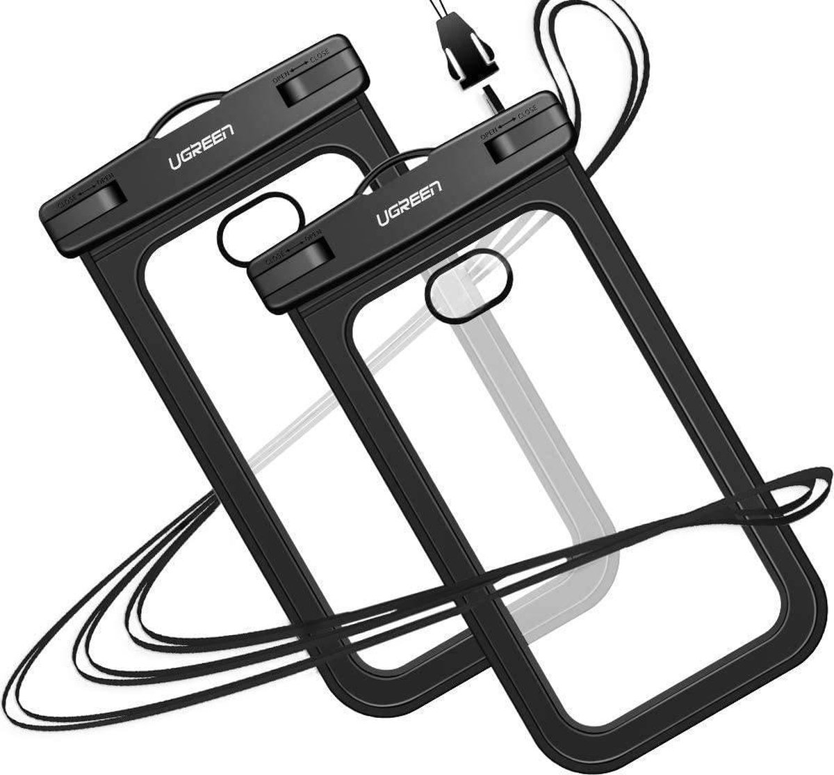 UGREEN LP186 waterdichte telefoonhoes (transparant zwart)