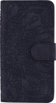 Hoesje geschikt voor Samsung Galaxy S10 - Bookcase - Pasjeshouder - Portemonnee - Mandalapatroon - Kunstleer - Zwart