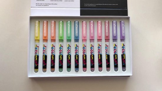 Karin - Pigment DecoBrush Acrylmarkers - set van 12 - Nature Colors